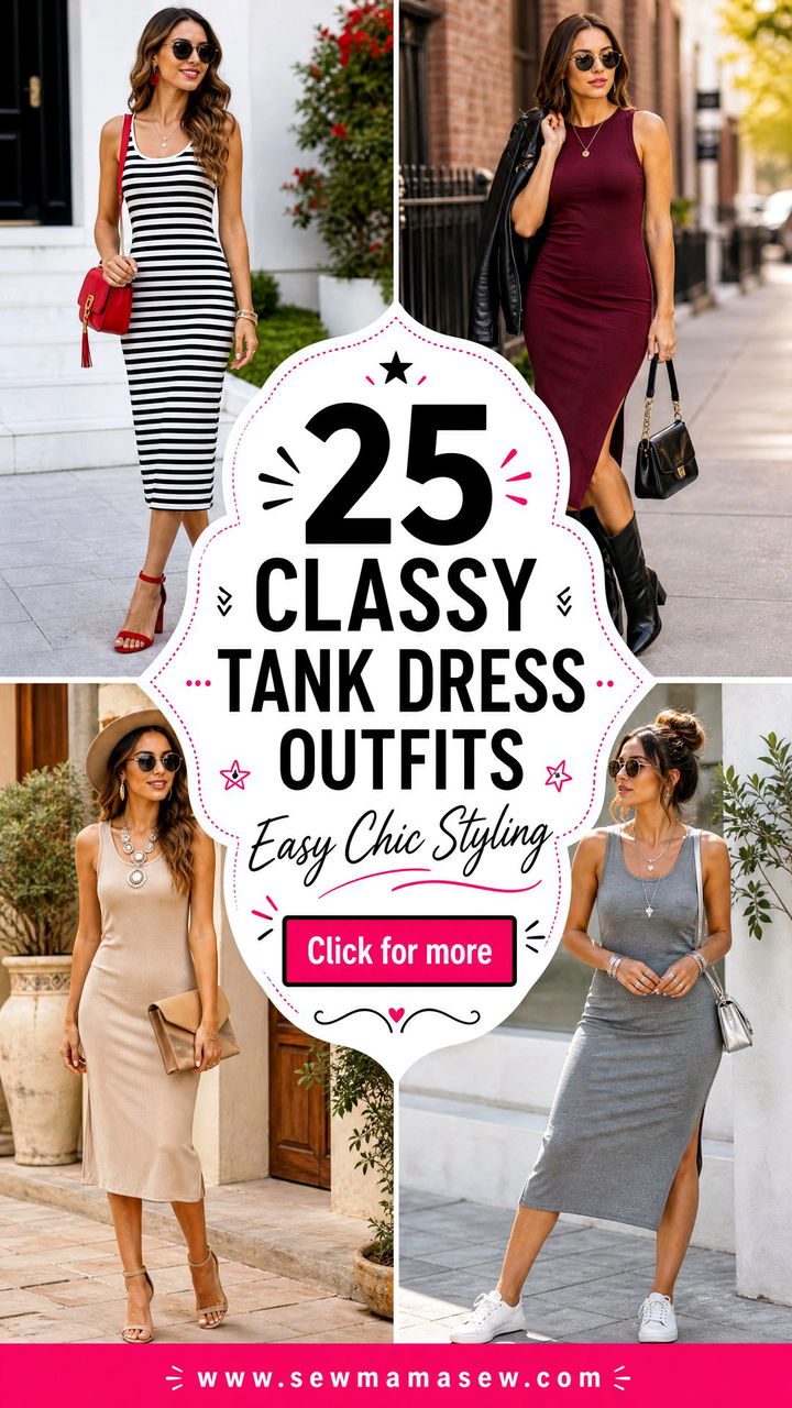 25 Classy Tank Dress Outfits for Easy Chic Styling - 25 Classy Tank Dress Outfits for Easy Chic Styling