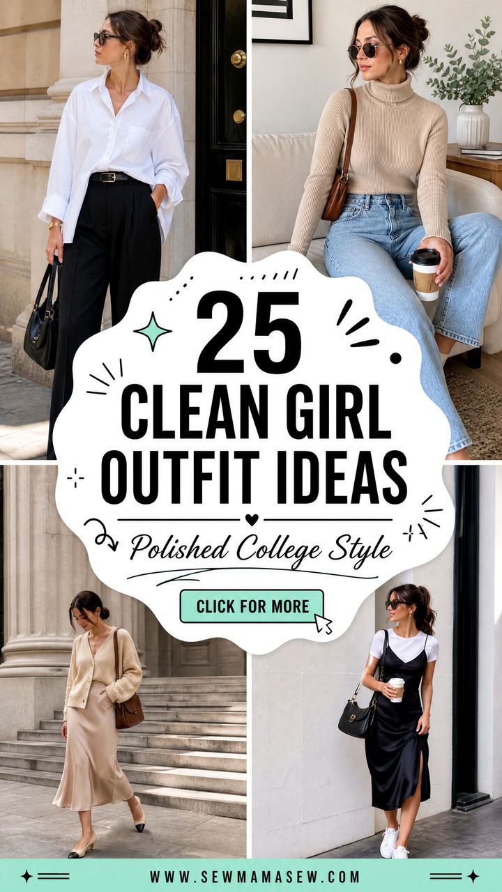 25 Clean Girl Outfit Ideas for College to Look Polished - 25 Clean Girl Outfit Ideas for College to Look Polished