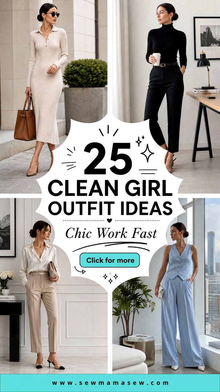 25 Clean Girl Outfit Ideas for Work That Look Chic Fast - 25 Clean Girl Outfit Ideas for Work That Look Chic Fast