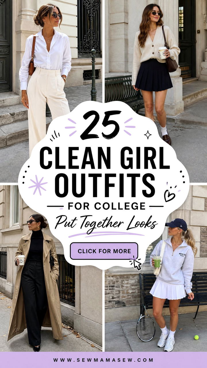 25 Clean Girl Outfits for College to Look Put Together - 25 Clean Girl Outfits for College to Look Put Together