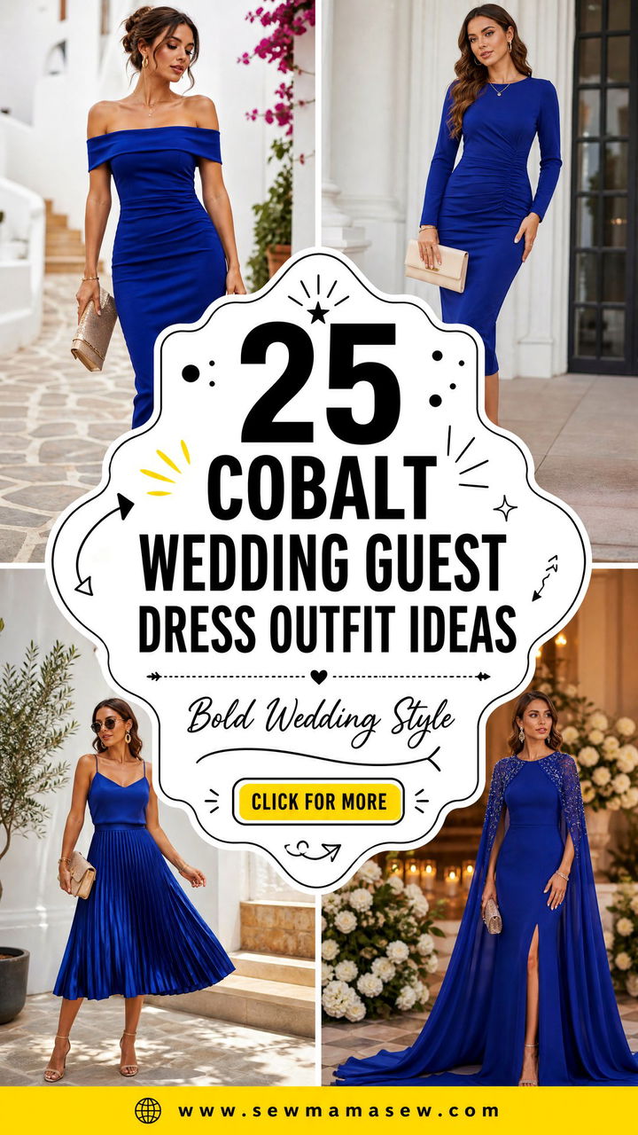25 Cobalt Wedding Guest Dress Outfit Ideas That Pop Beautifully - 25 Cobalt Wedding Guest Dress Outfit Ideas That Pop Beautifully