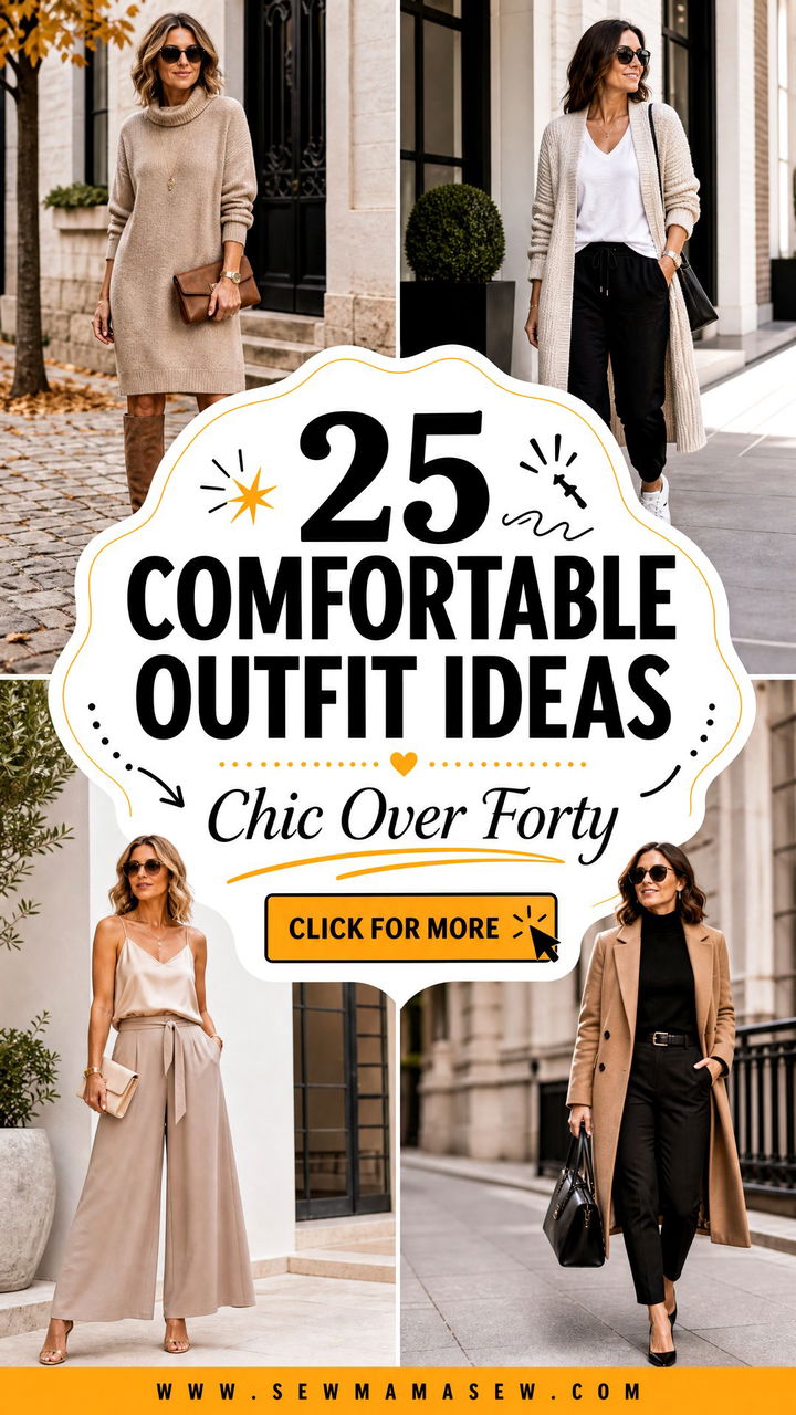 25 Comfortable Outfit Ideas for Women Over 40 to Feel Chic - 25 Comfortable Outfit Ideas for Women Over 40 to Feel Chic