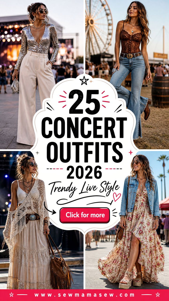 25 Concert Outfits 2026 for Trendy Comfortable Style - 25 Concert Outfits 2026 for Trendy, Comfortable Style