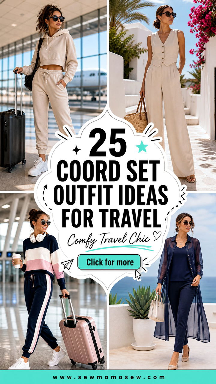 25 Coord set outfit ideas for travel Comfy Chic Looks - 25 Coord set outfit ideas for travel: Comfy Chic Looks