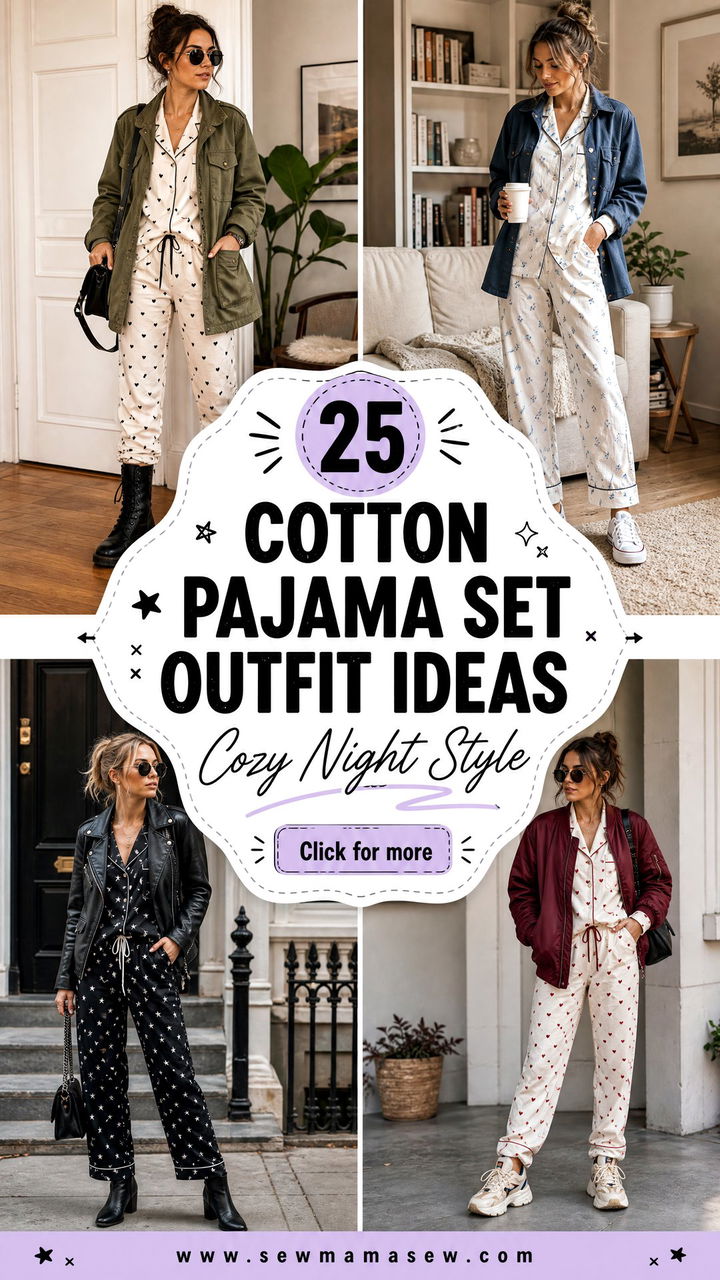 25 Cotton Pajama Set Outfit Ideas for Cozy Nights In - 25 Cotton Pajama Set Outfit Ideas for Cozy Nights In