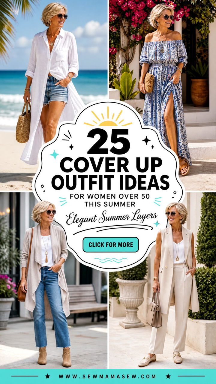 25 Cover Up Outfit Ideas for Women Over 50 This Summer - 25 Cover Up Outfit Ideas for Women Over 50 This Summer