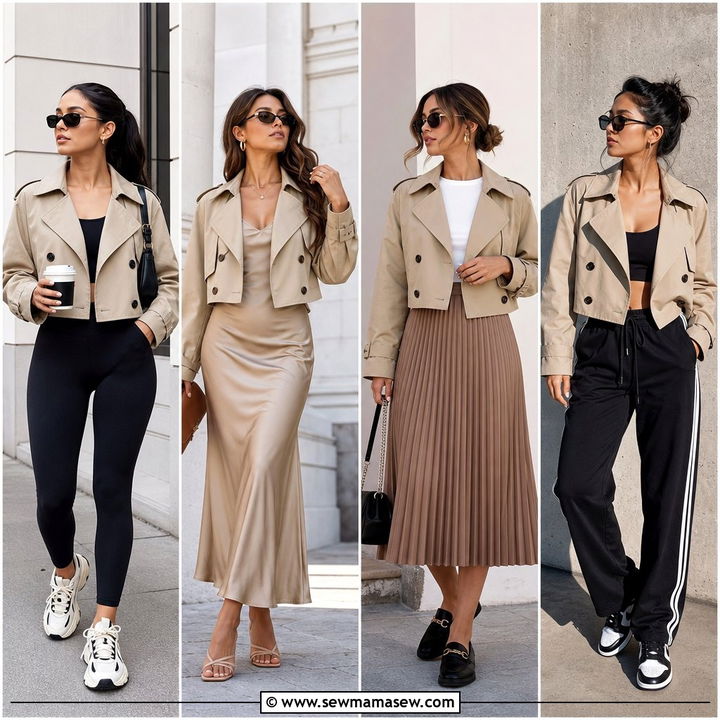 25 Cropped Trench Outfits Inspo for Chic Transitional Style