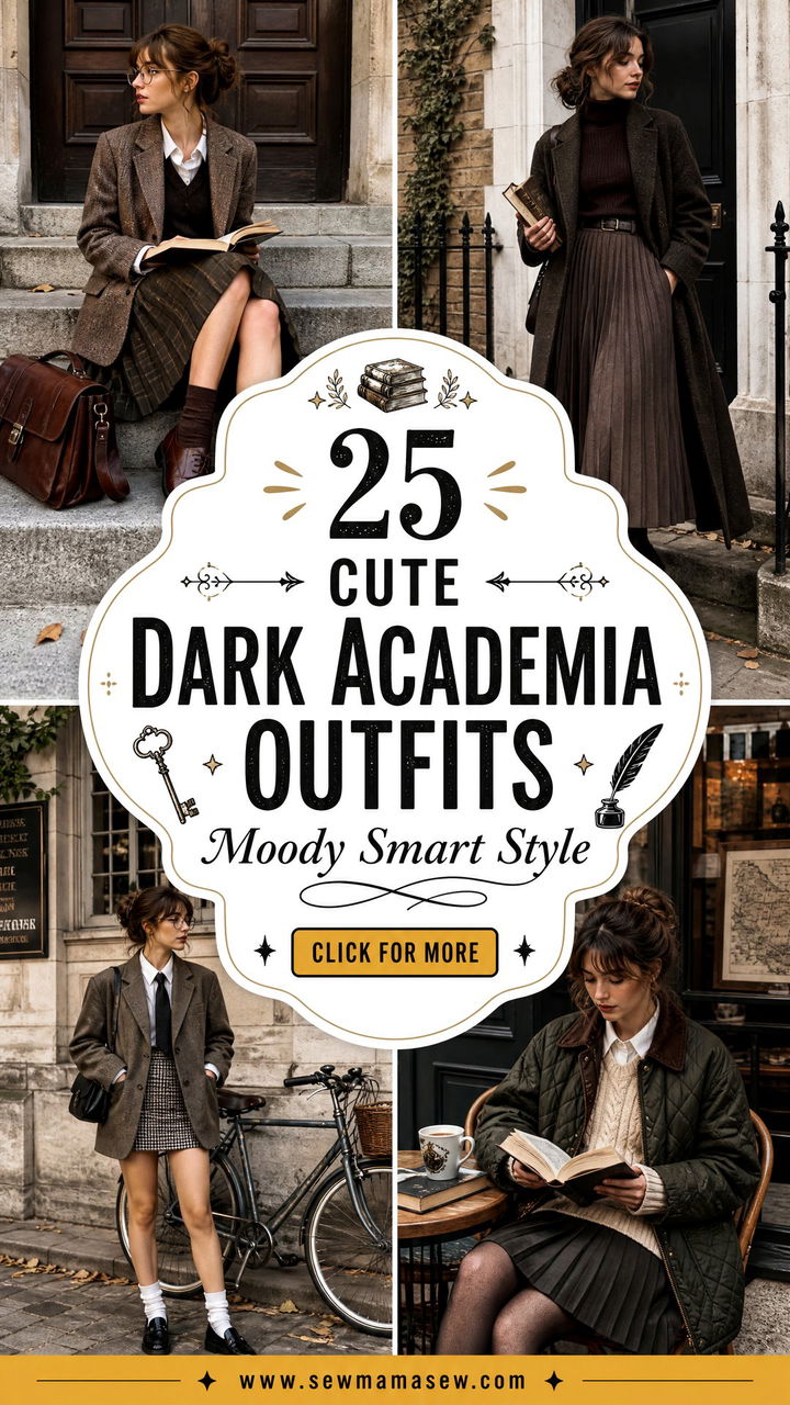 25 Cute Dark Academia Outfits for Moody Smart Style - 25 Cute Dark Academia Outfits for Moody, Smart Style
