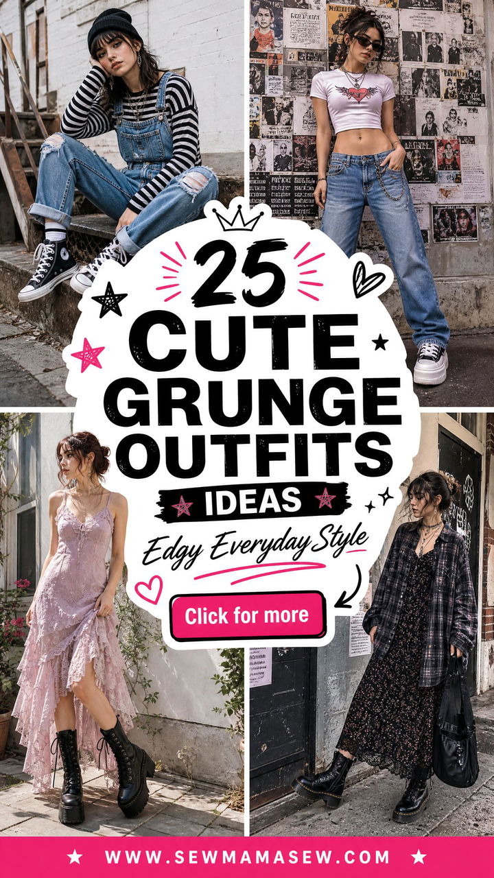 25 Cute Grunge Outfits for Edgy Everyday Style Ideas - 25 Cute Grunge Outfits for Edgy Everyday Style Ideas
