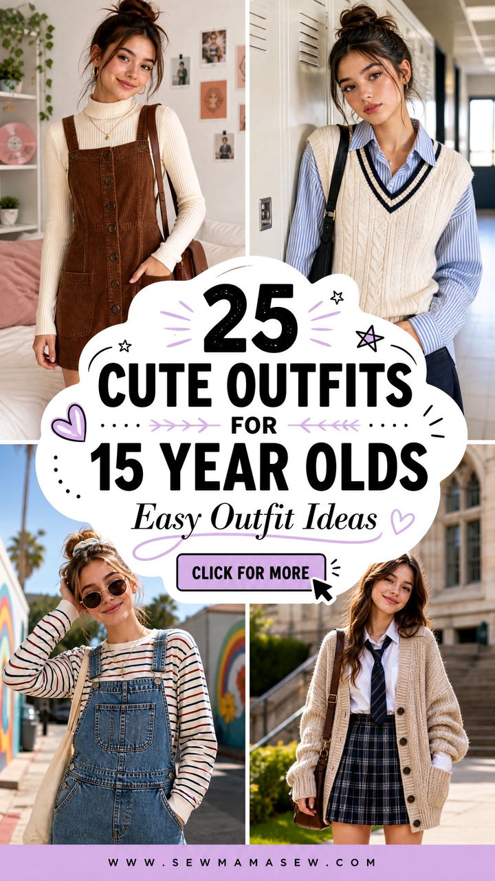 25 Cute Outfits for 15 Year Olds That Are Easy to Recreate - 25 Cute Outfits for 15 Year Olds That Are Easy to Recreate