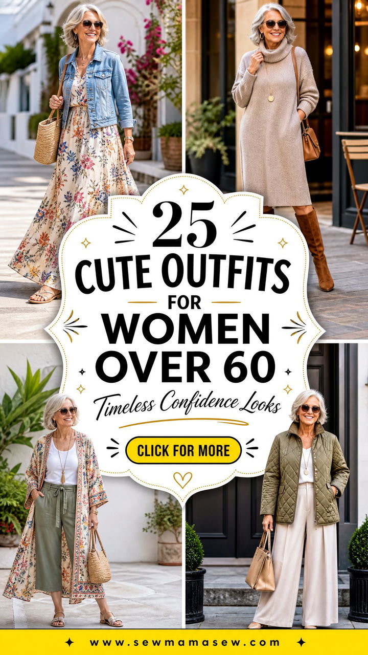 25 Cute Outfits for Women Over 60 for Timeless Confidence - 25 Cute Outfits for Women Over 60 for Timeless Confidence