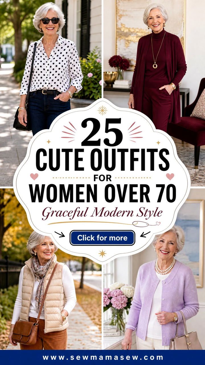25 Cute Outfits for Women Over 70 for Graceful Modern Style - 25 Cute Outfits for Women Over 70 for Graceful Modern Style