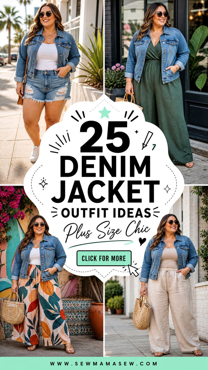 25 Denim Jacket Outfit Ideas Plus Size Women Will Love Now - 25 Denim Jacket Outfit Ideas Plus Size Women Will Love Now