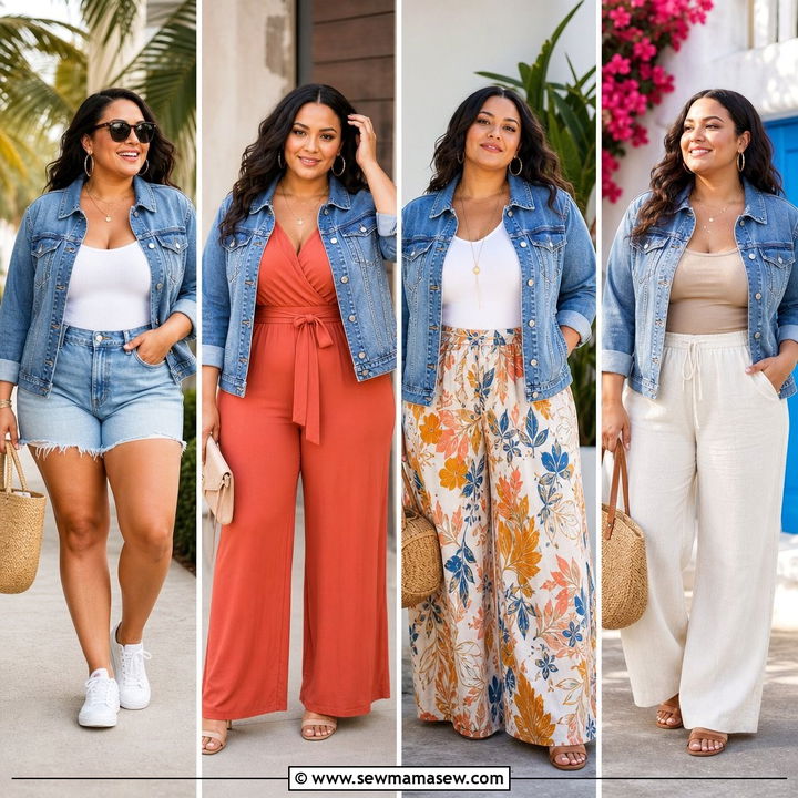 25 Denim Jacket Outfit Ideas Plus Size Women Will Love Now