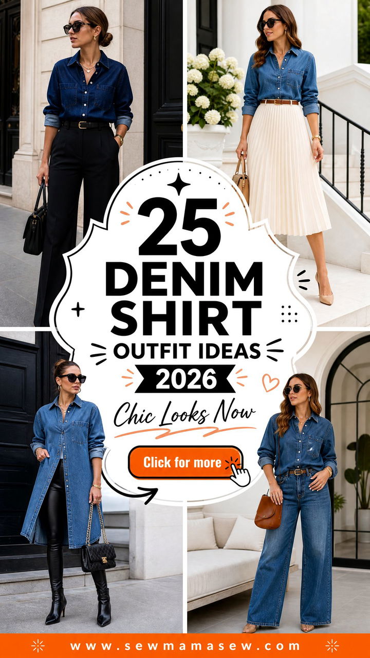 25 Denim Shirt Outfit Ideas 2026 Chic Looks To Try Now - 25 Denim Shirt Outfit Ideas 2026: Chic Looks To Try Now