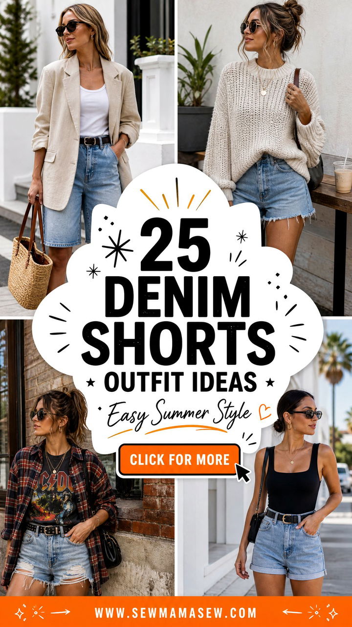 25 Denim Shorts Outfit Ideas Plus Size for Easy Summer - 25 Denim Shorts Outfit Ideas Plus Size for Easy Summer