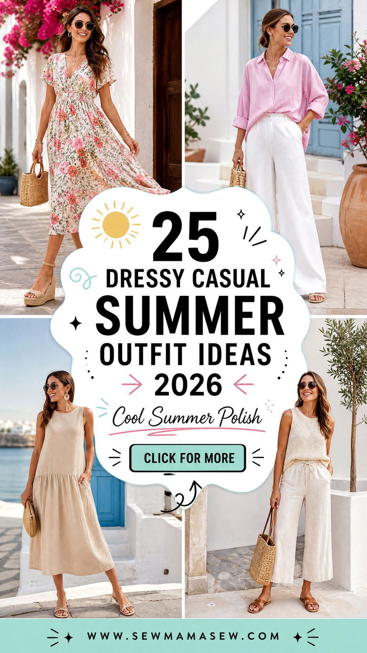 25 Dressy Casual Summer Outfit Ideas 2026 for Cool Style - 25 Dressy Casual Summer Outfit Ideas 2026 for Cool Style