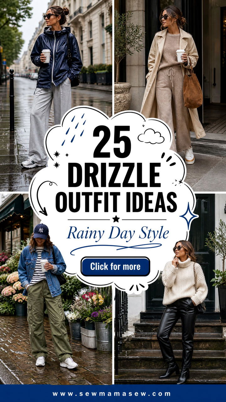 25 Drizzle Outfit Ideas for Rainy Days With Style Ahead - 25 Drizzle Outfit Ideas for Rainy Days With Style Ahead