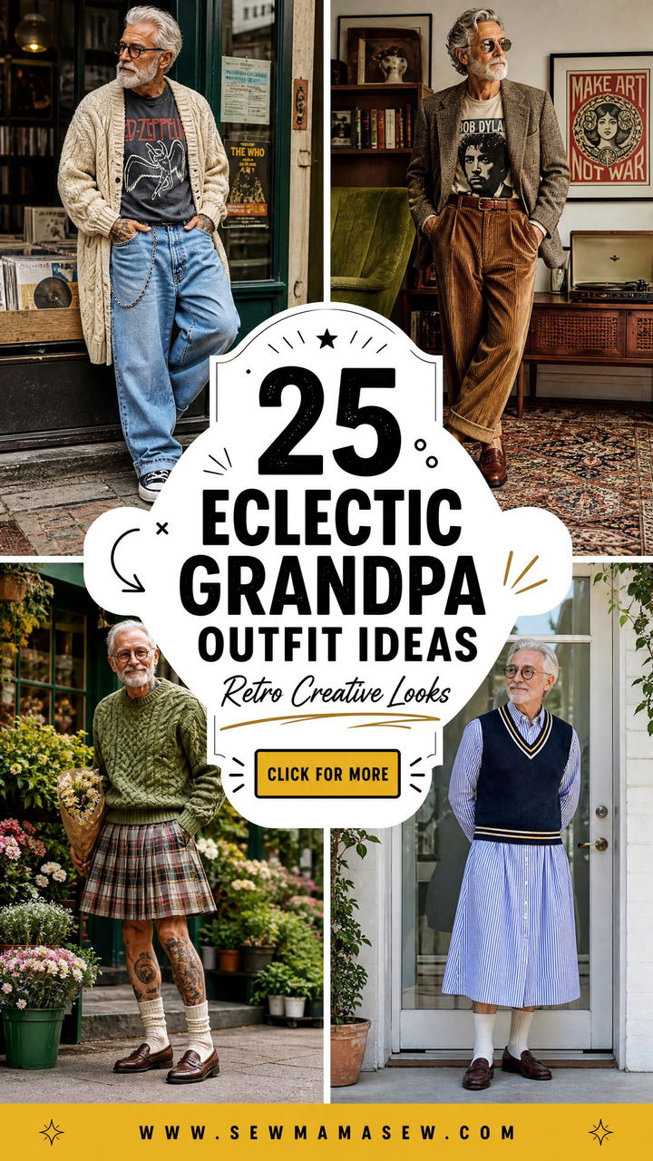 25 Eclectic grandpa outfit ideas Retro Looks for Creatives - 25 Eclectic grandpa outfit ideas: Retro Looks for Creatives