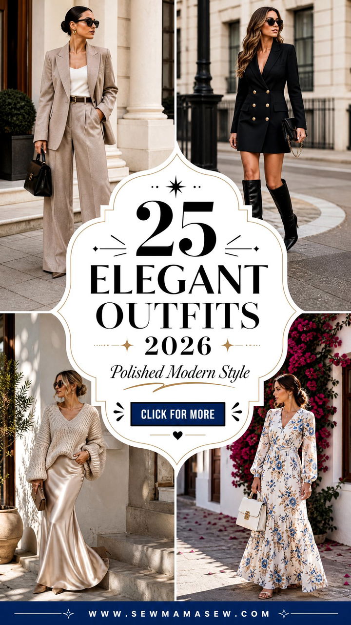 25 Elegant Outfits 2026 for Polished Modern Style - 25 Elegant Outfits 2026 for Polished Modern Style
