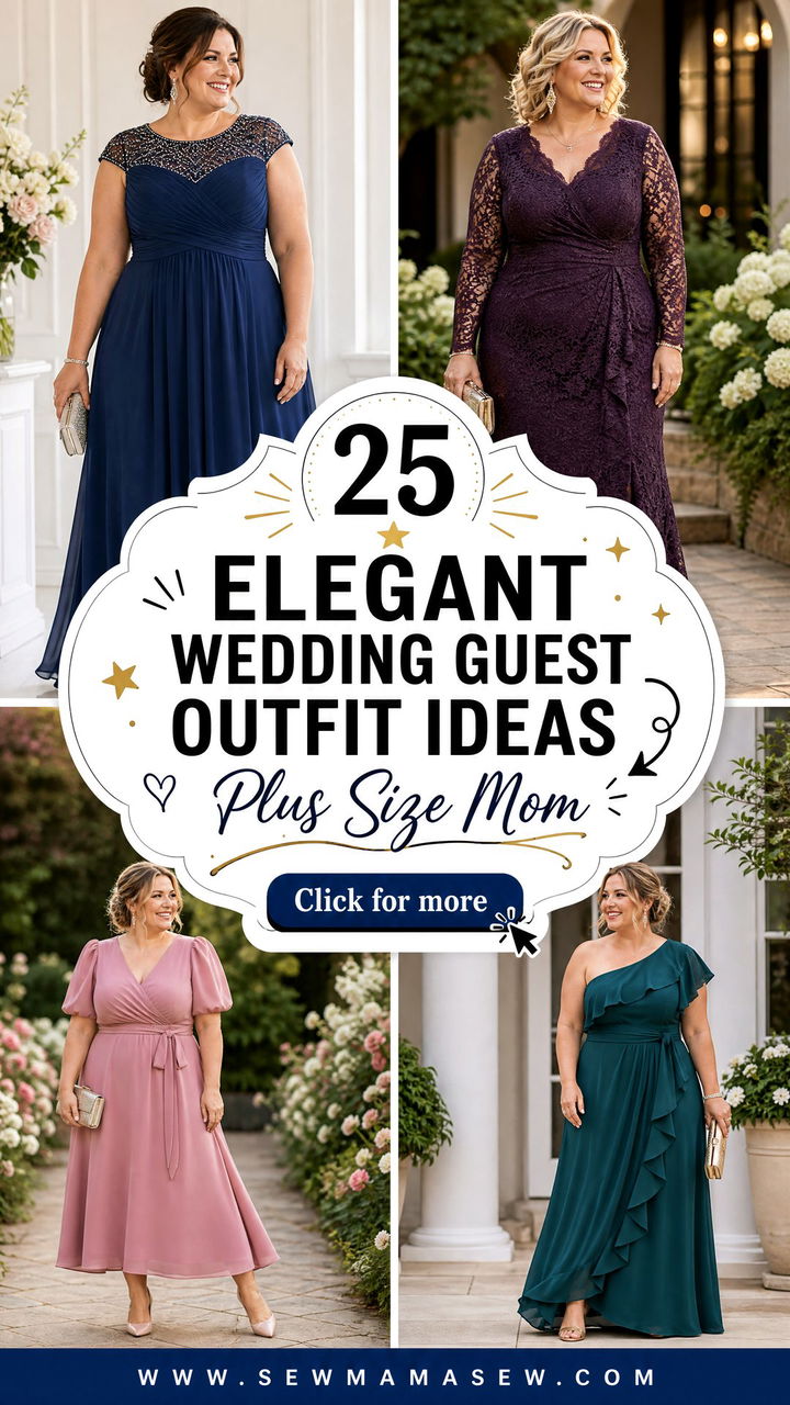 25 Elegant Wedding Guest Outfit Ideas For Plus Size Mom - 25 Elegant Wedding Guest Outfit Ideas For Plus Size Mom