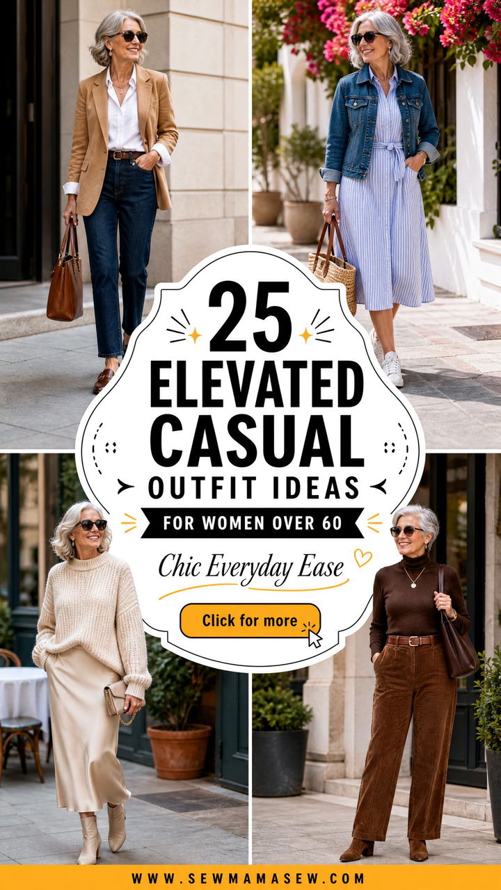 25 Elevated Casual Outfit Ideas for Women Over 60 Now - 25 Elevated Casual Outfit Ideas for Women Over 60 Now