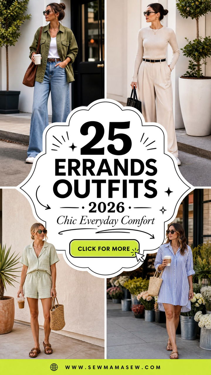 25 Errands Outfits 2026 for Chic Everyday Comfort - 25 Errands Outfits 2026 for Chic Everyday Comfort