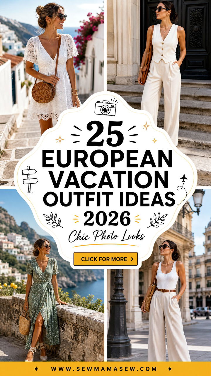 25 European Vacation Outfit Ideas 2026 for Chic Photos - 25 European Vacation Outfit Ideas 2026 for Chic Photos