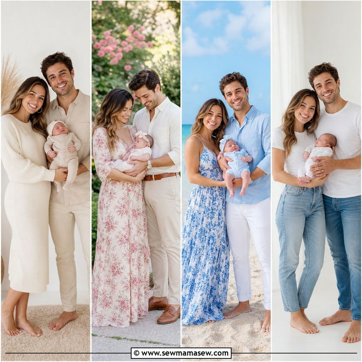 25 Family Photo Outfit Ideas With Newborn for Tender Pics