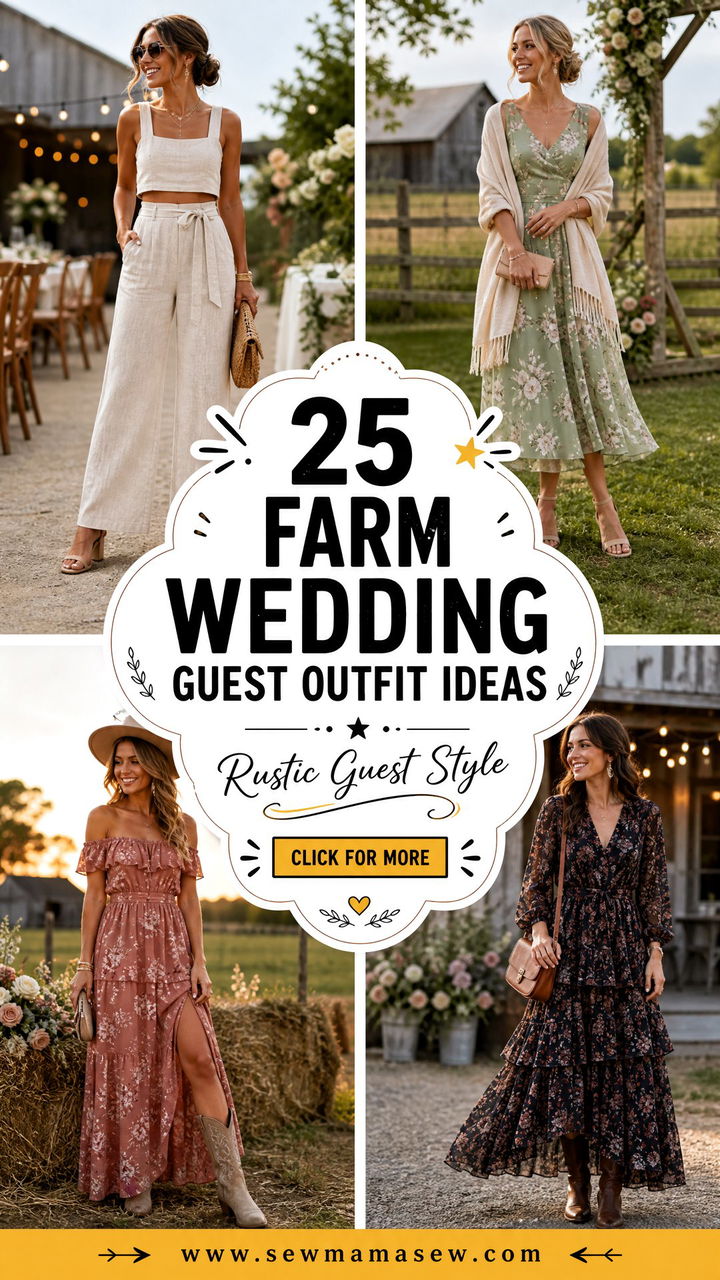 25 Farm Wedding Guest Outfit Ideas For Rustic Charm This Year - 25 Farm Wedding Guest Outfit Ideas For Rustic Charm This Year