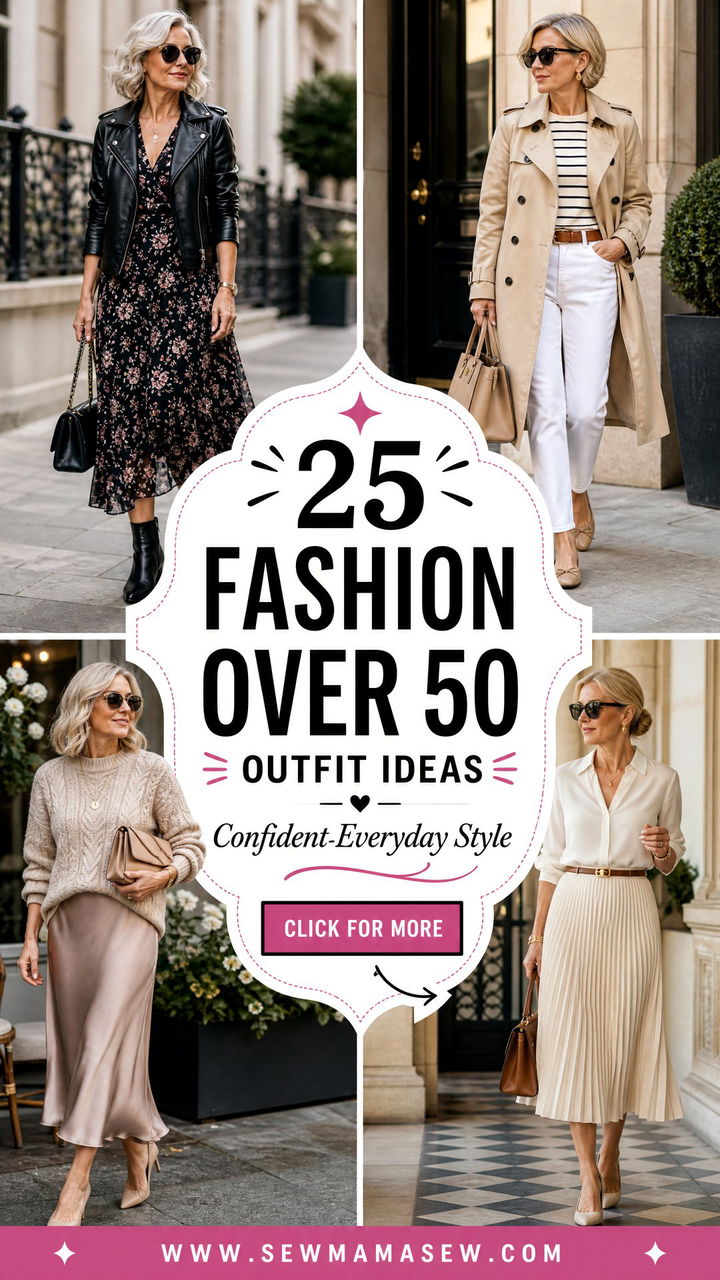 25 Fashion Over 50 Outfit Ideas For Confident Everyday Style - 25 Fashion Over 50 Outfit Ideas For Confident Everyday Style
