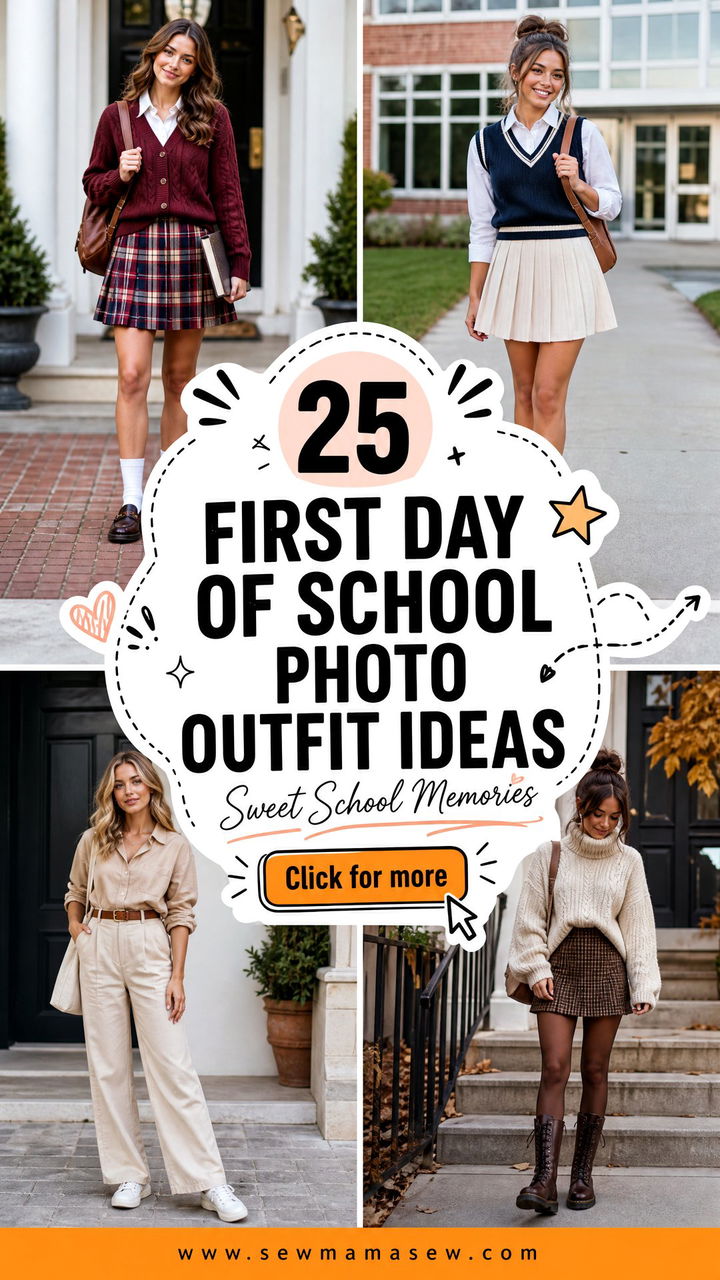 25 First Day of School Photo Outfit Ideas for Sweet Memories - 25 First Day of School Photo Outfit Ideas for Sweet Memories