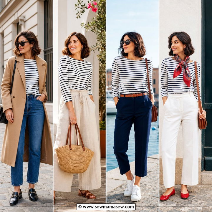 25 French Girl Outfit Ideas With a Breton Top: Classic Chic