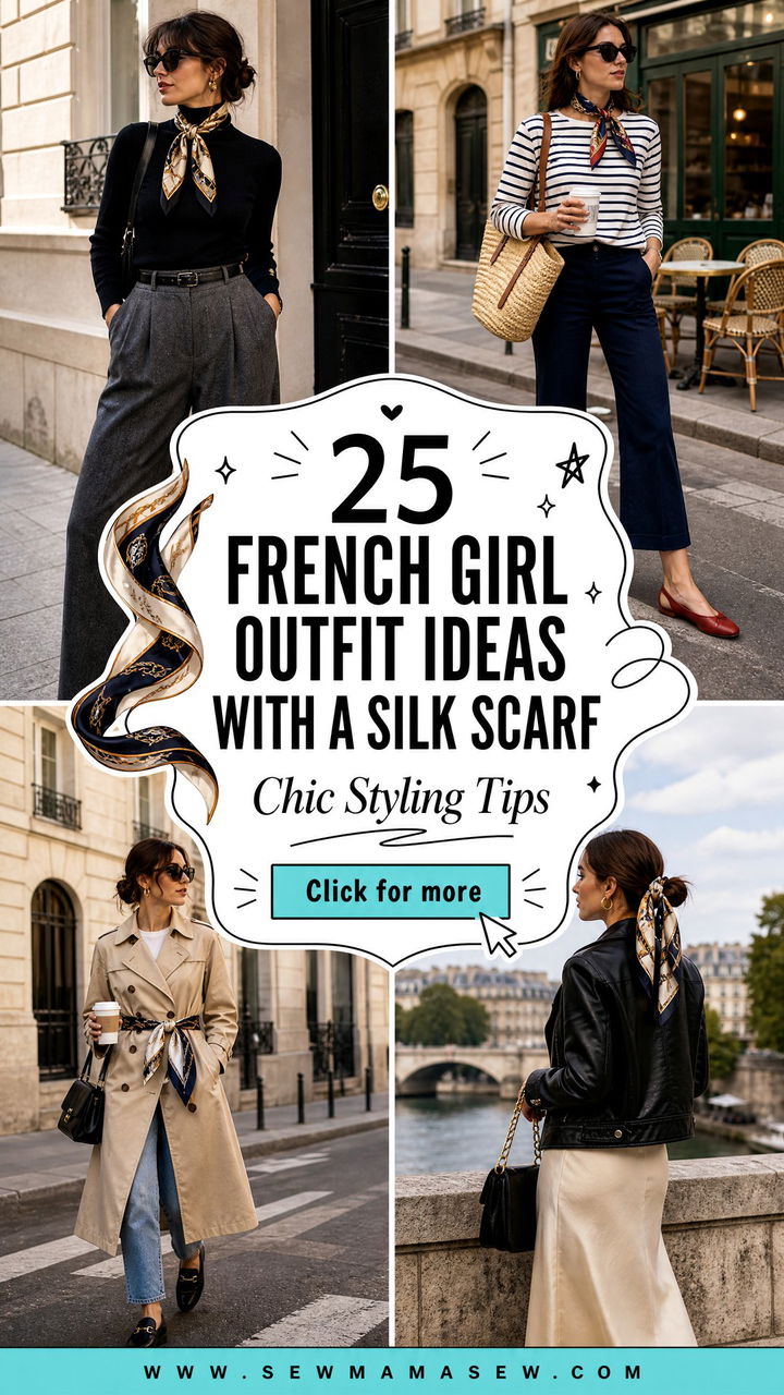 25 French Girl Outfit Ideas With a Silk Scarf Chic Styling Tips - 25 French Girl Outfit Ideas With a Silk Scarf: Chic Styling Tips