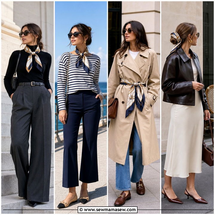 25 French Girl Outfit Ideas With a Silk Scarf: Chic Styling Tips