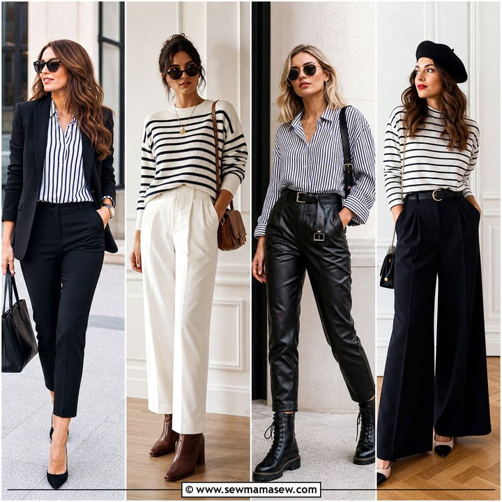 25 French Girl Outfit Ideas With a Striped Shirt to Copy