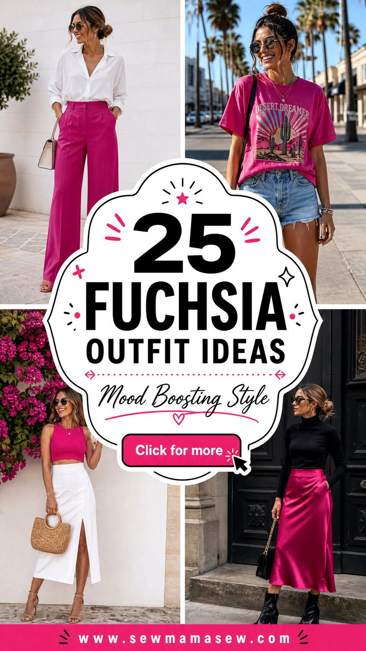 25 Fuchsia Outfit Ideas for Bold Mood-Boosting Style Now - 25 Fuchsia Outfit Ideas for Bold, Mood-Boosting Style Now