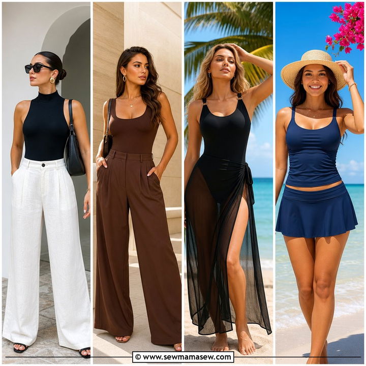 25 Full Coverage Swimsuit Outfit Ideas for Confident Beach Days