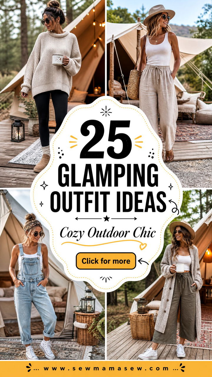 25 Glamping Outfit Ideas for Cozy-Chic Outdoor Escapes - 25 Glamping Outfit Ideas for Cozy-Chic Outdoor Escapes