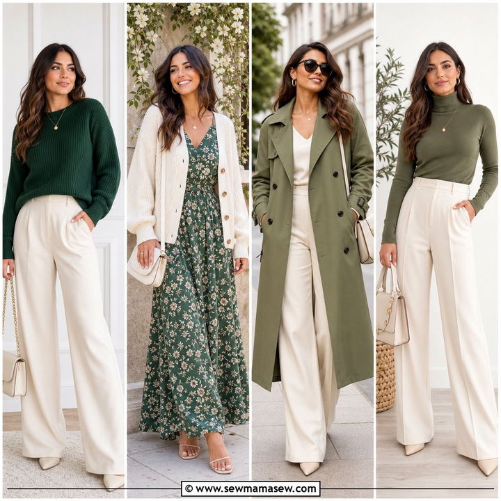 25 Green and Cream Outfit Ideas for Soft Chic Luxe Style