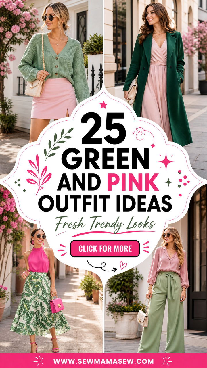 25 Green and Pink Outfit Ideas for Fresh Trendy Looks - 25 Green and Pink Outfit Ideas for Fresh Trendy Looks
