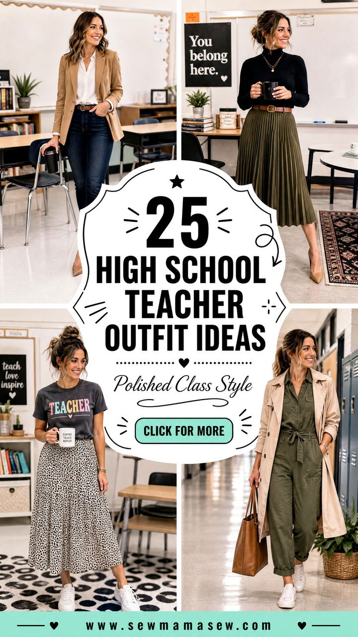 25 High School Teacher Outfit Ideas for Polished Class Style - 25 High School Teacher Outfit Ideas for Polished Class Style