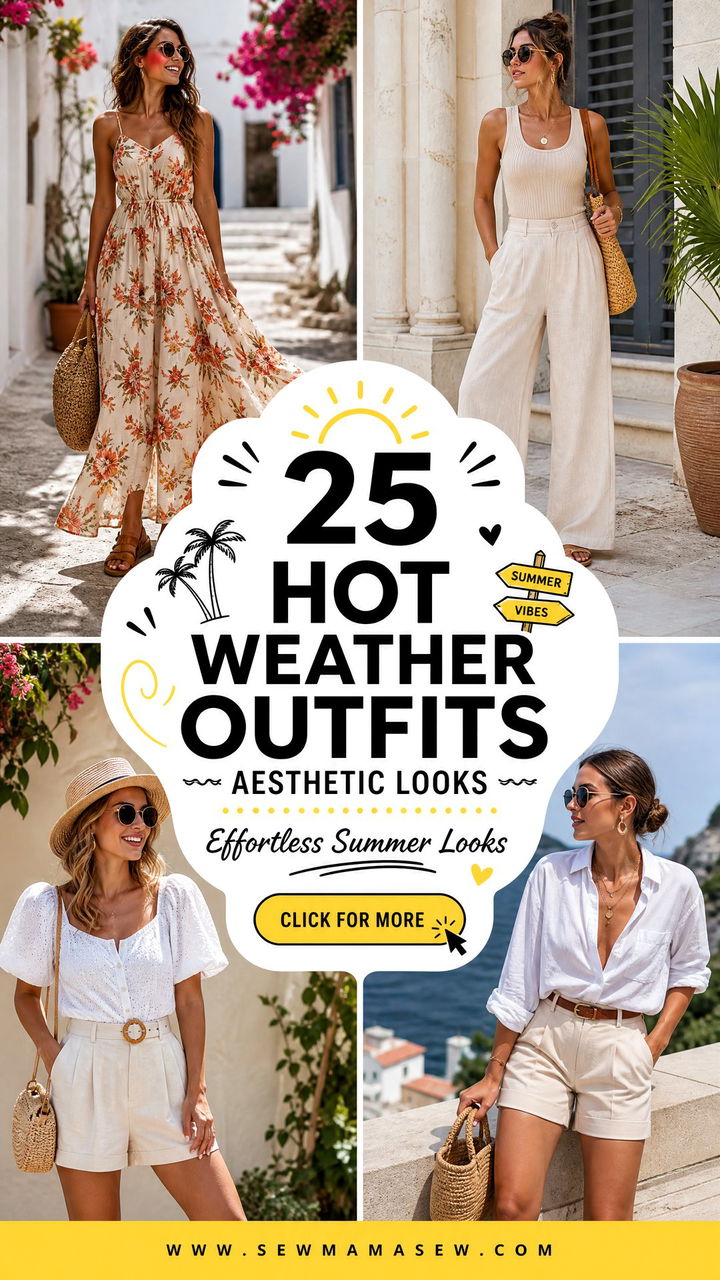 25 Hot Weather Outfits Aesthetic Looks for Effortless Summer - 25 Hot Weather Outfits Aesthetic Looks for Effortless Summer