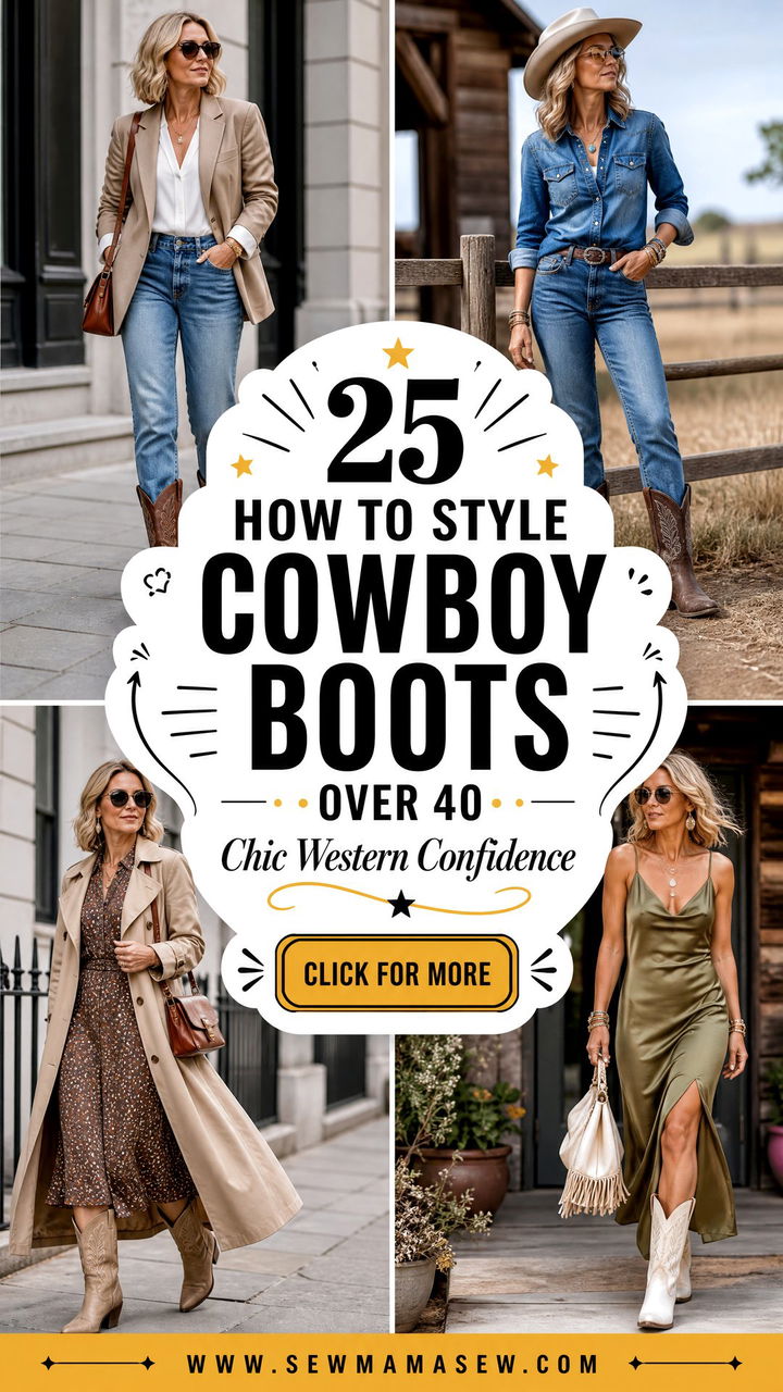 25 How to Style Cowboy Boots Over 40 With Chic Confidence - 25 How to Style Cowboy Boots Over 40 With Chic Confidence