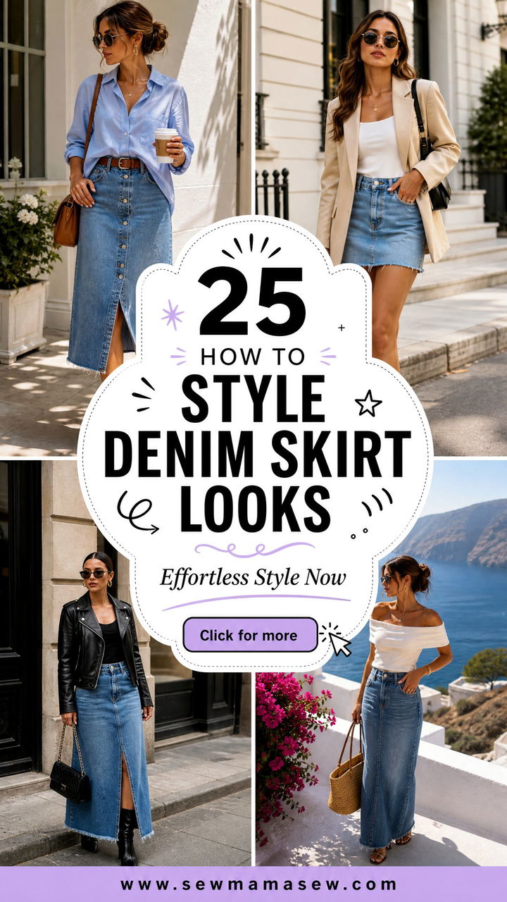 25 How to Style Denim Skirt Looks for Effortless Style - 25 How to Style Denim Skirt Looks for Effortless Style
