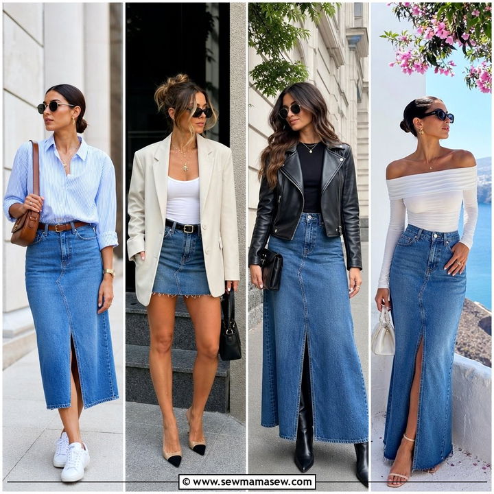 25 How to Style Denim Skirt Looks for Effortless Style