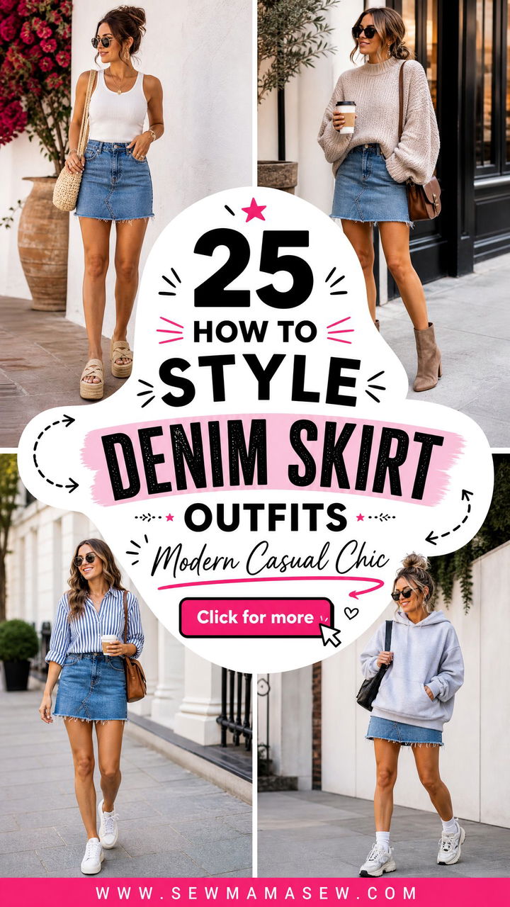 25 How to Style Denim Skirt Outfits for Modern Casual Chic - 25 How to Style Denim Skirt Outfits for Modern Casual Chic
