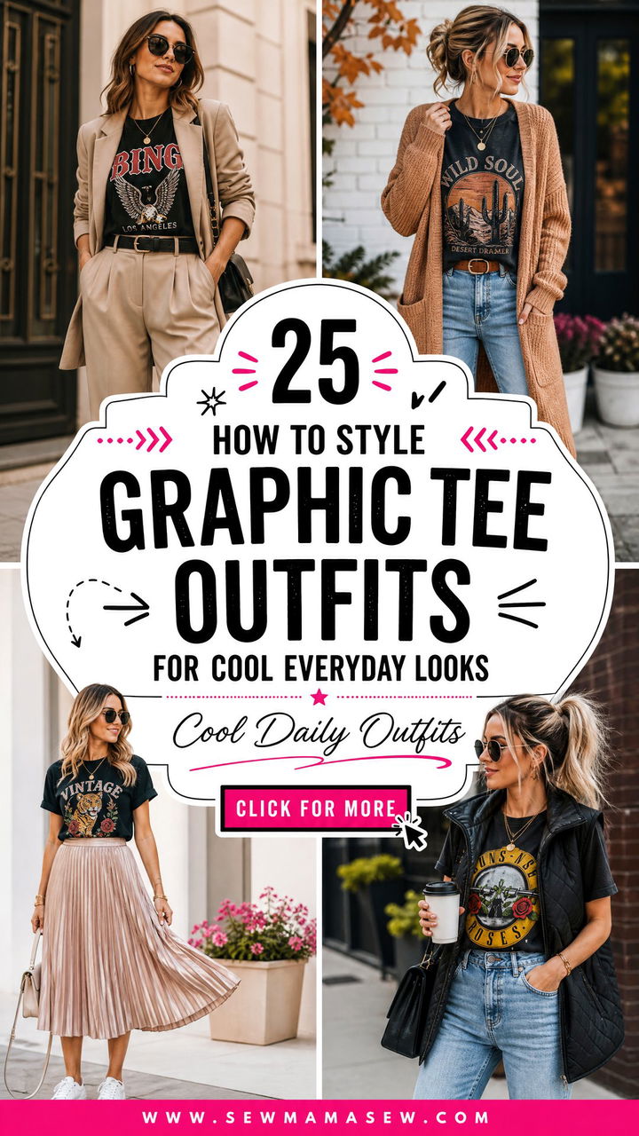 25 How to Style Graphic Tee Outfits for Cool Everyday Looks - 25 How to Style Graphic Tee Outfits for Cool Everyday Looks