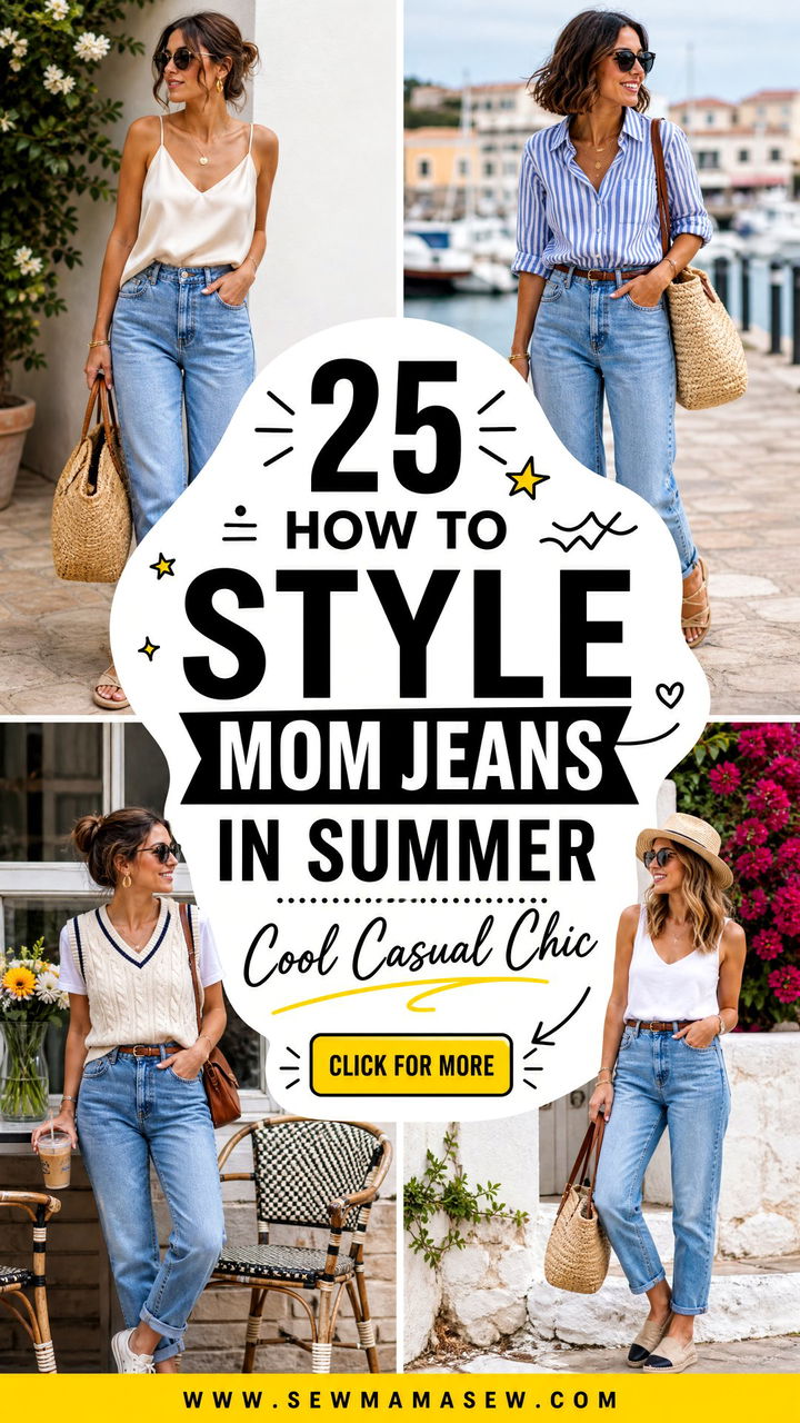 25 How to Style Mom Jeans in Summer for Cool Casual Chic - 25 How to Style Mom Jeans in Summer for Cool Casual Chic