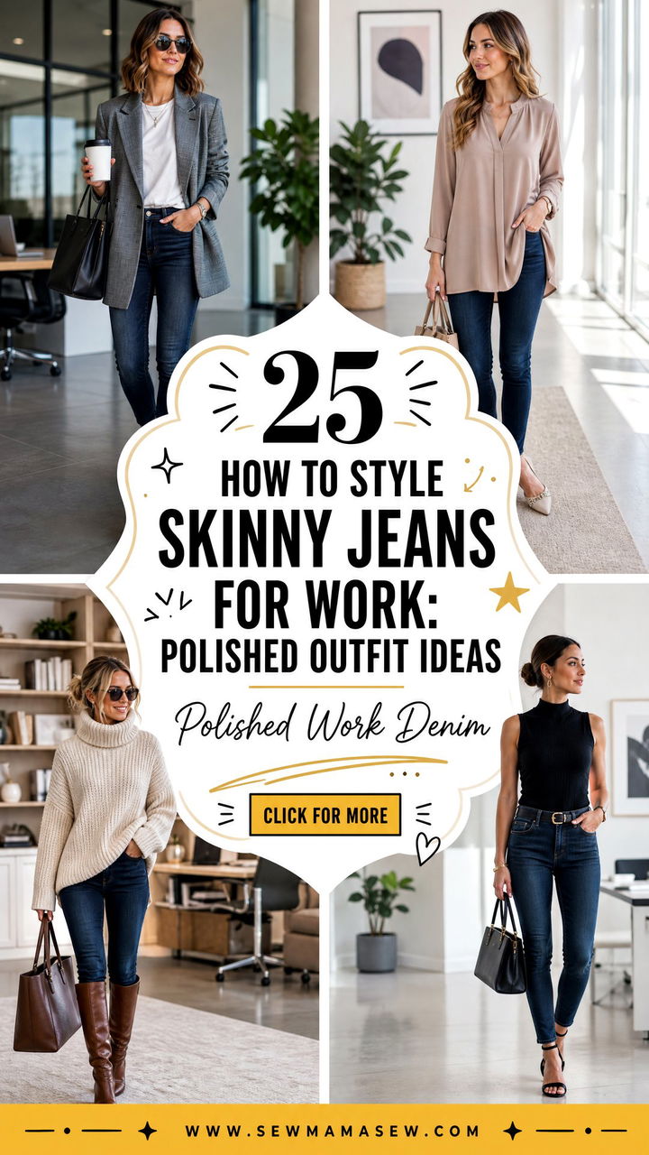 25 How to Style Skinny Jeans for Work Polished Outfit Ideas - 25 How to Style Skinny Jeans for Work: Polished Outfit Ideas